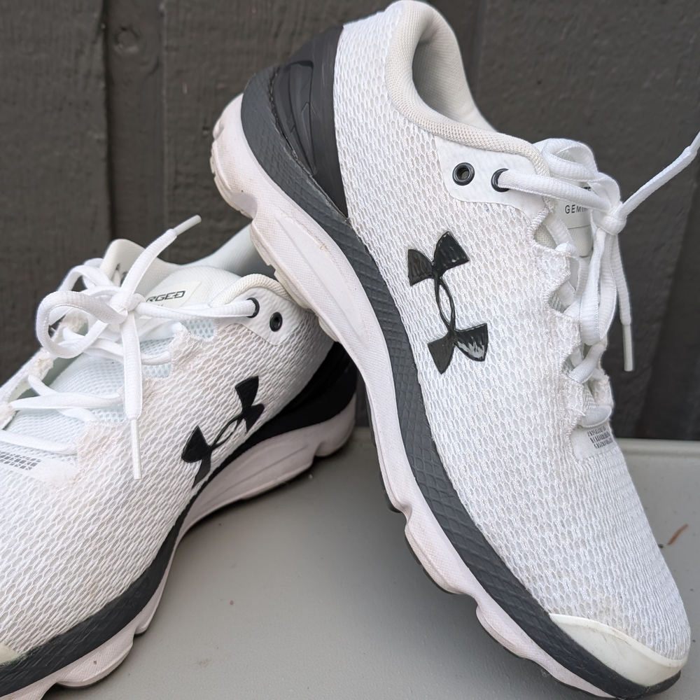 Under Armour White and Gray Sneakers